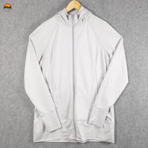 Mondetta Full-Zip Hoodie Gray Track Jacket Long Sleeve Athleisure Women's Size L